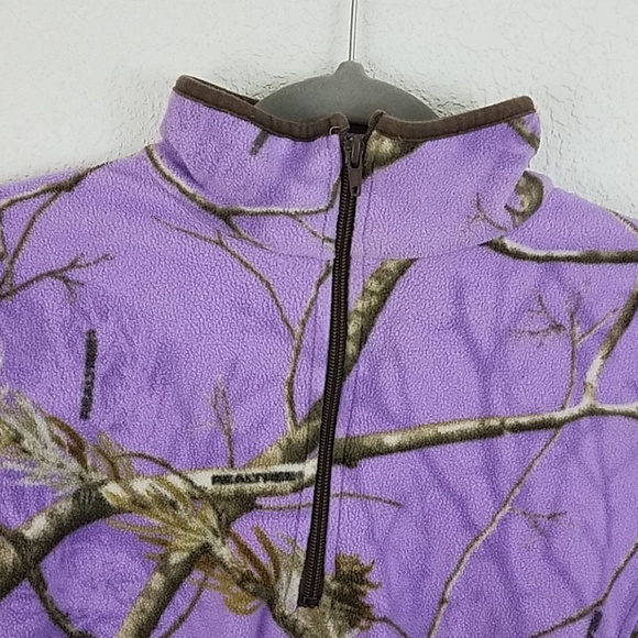 𝅺Purple camo realtree pullover sweater Lg fleece - Picture 4 of 5